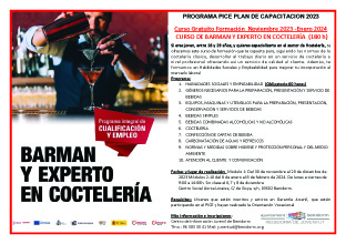 Curso de Barman y Experto en Coctelería
